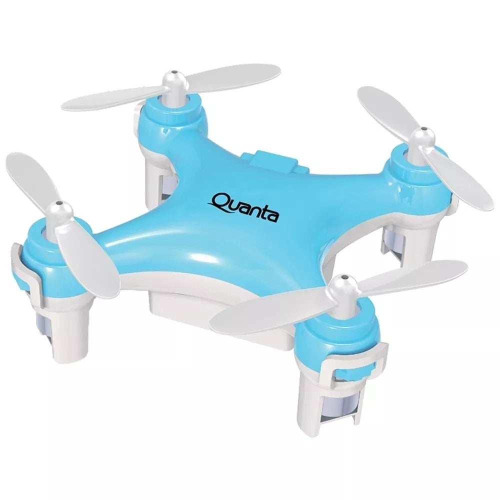 Drone Quanta Qtpdr2036 Mini Com Giro De 360º - Azul/branco