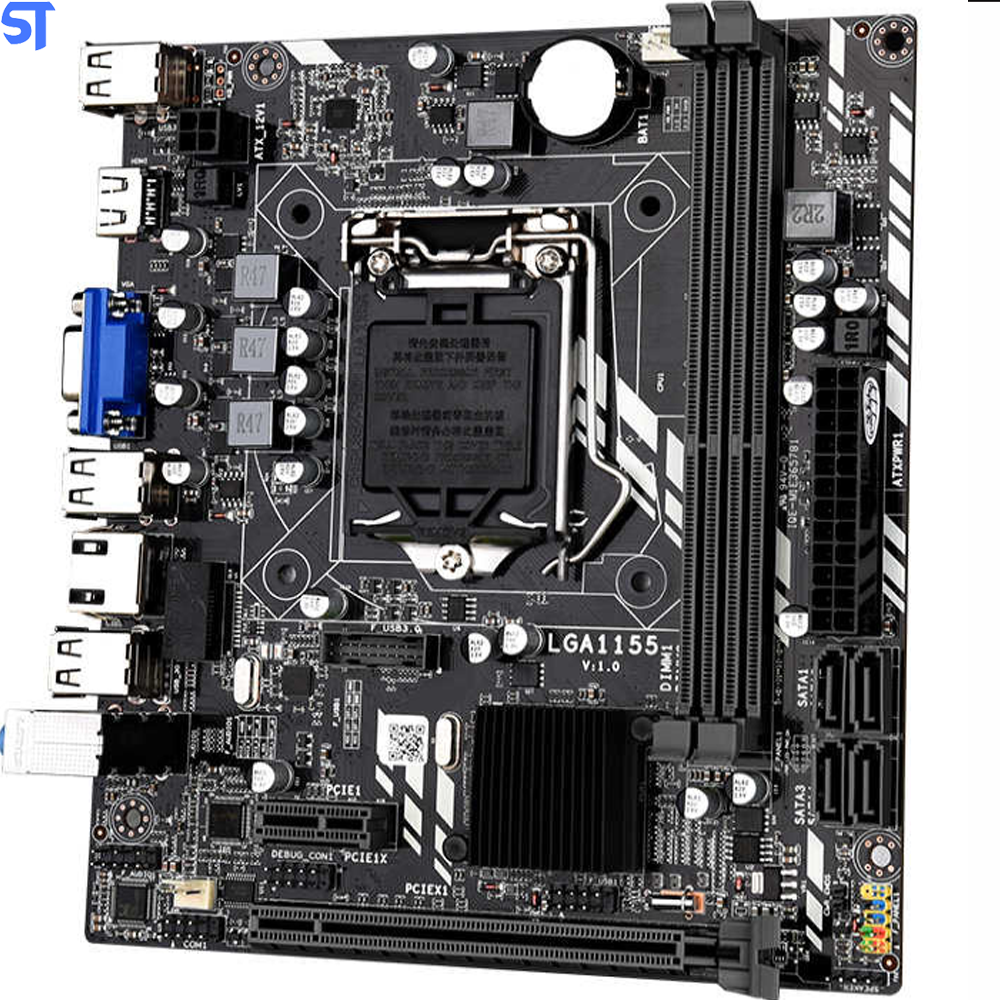 Placa Mãe Daixu H61 Socket Lga 1155 Para i3 i5 i7  DDR3- Capacidade de Memória De Até 16 GB