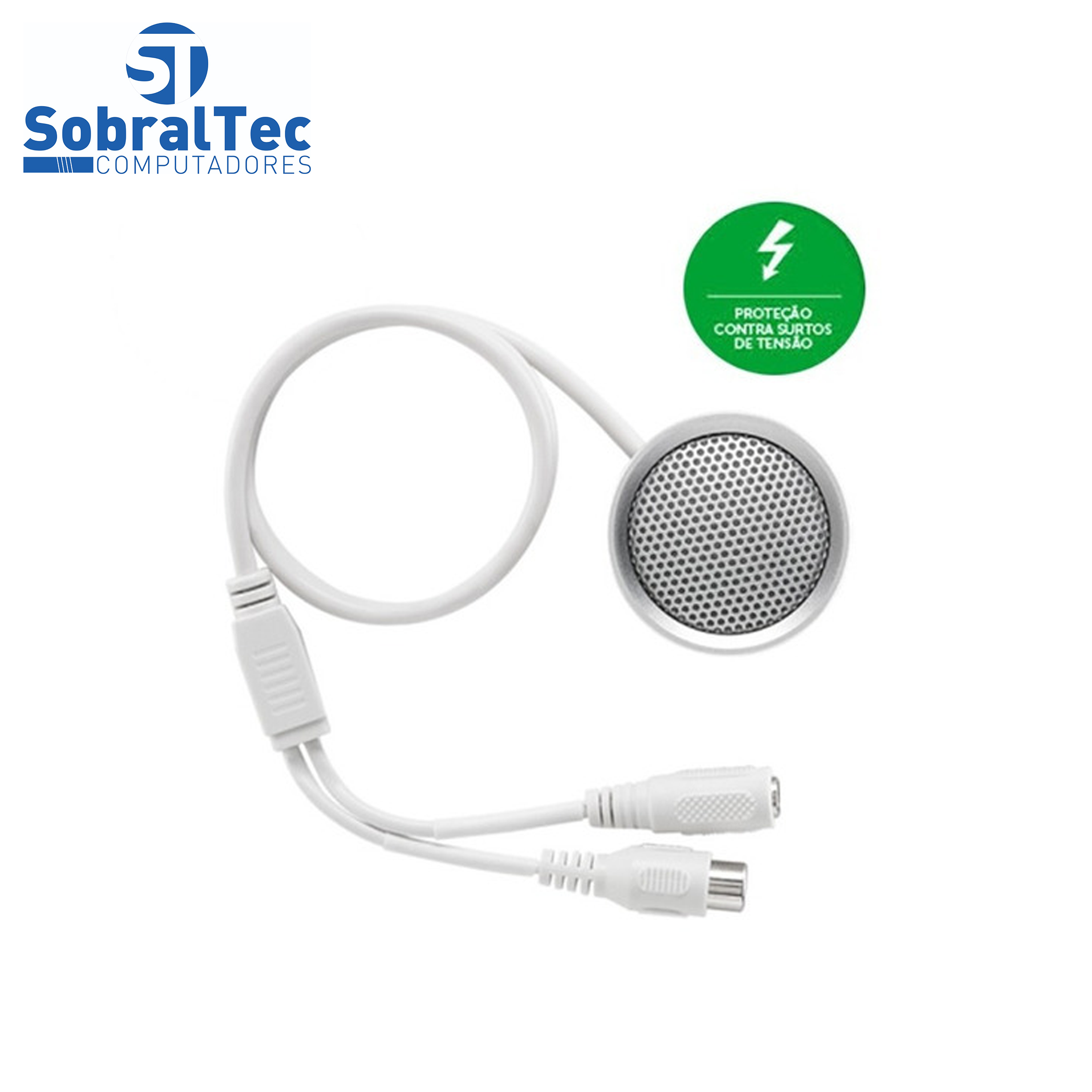 Microfone Monitoramento Intelbras Dvr Cftv Mic 3070 Cobre 70 M²