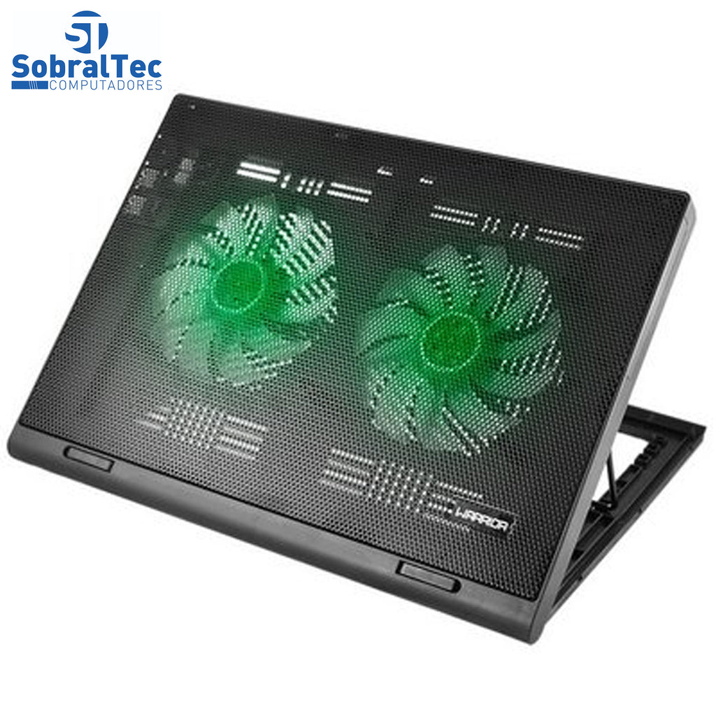 Suporte Para Notebook Cooler Gamer Warrior Luigia Led Verde