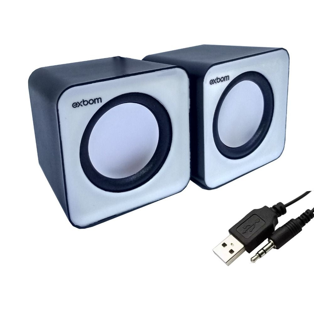 Caixa de Som USB 2.0 5W Para Pc e Notebook Exbom CS32