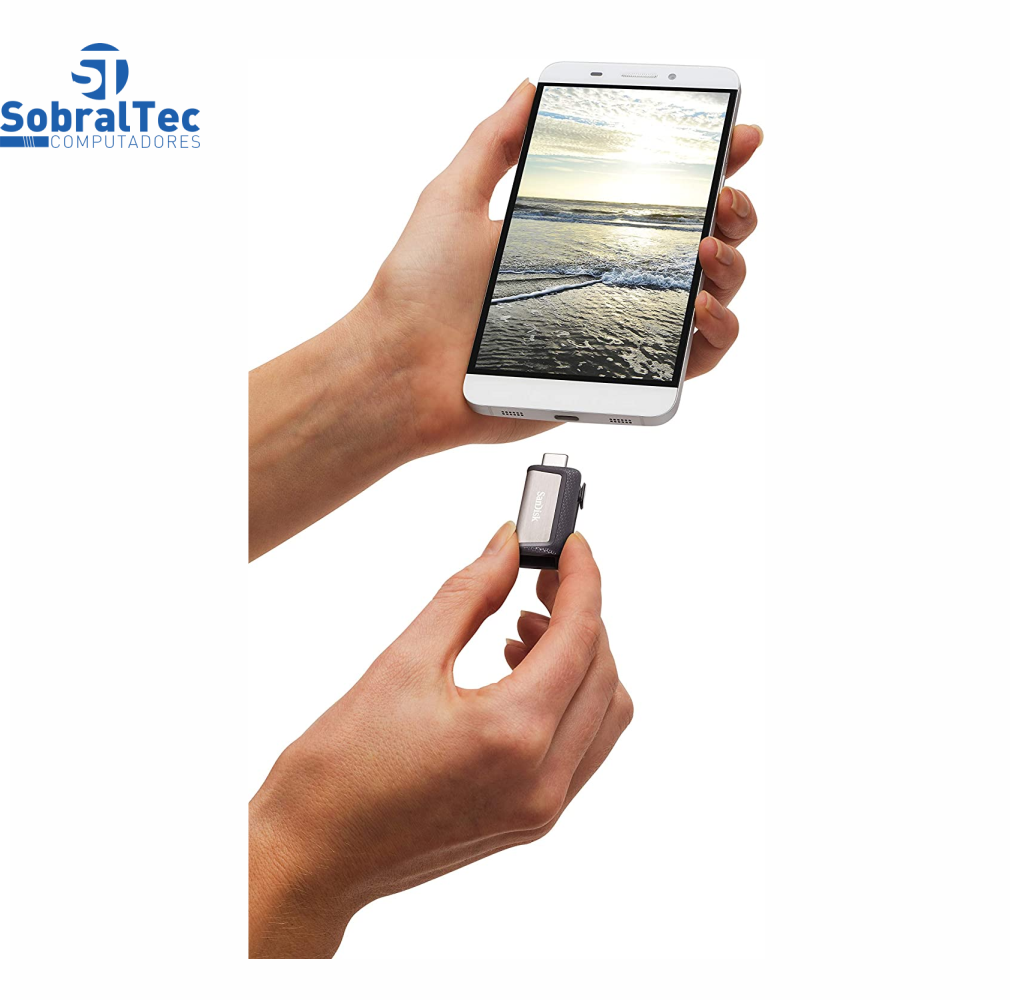 Pen Drive 32Gb Dual Drive Tipo-C  e USB 3.1  SanDisk