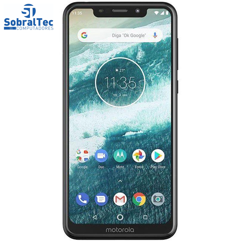 Smartphone Motorola One 32GB Dual Chip Android Oreo 8.1 Tela 5.9 2.0 Octa-Core 4G Câmera 13+2MP Preto