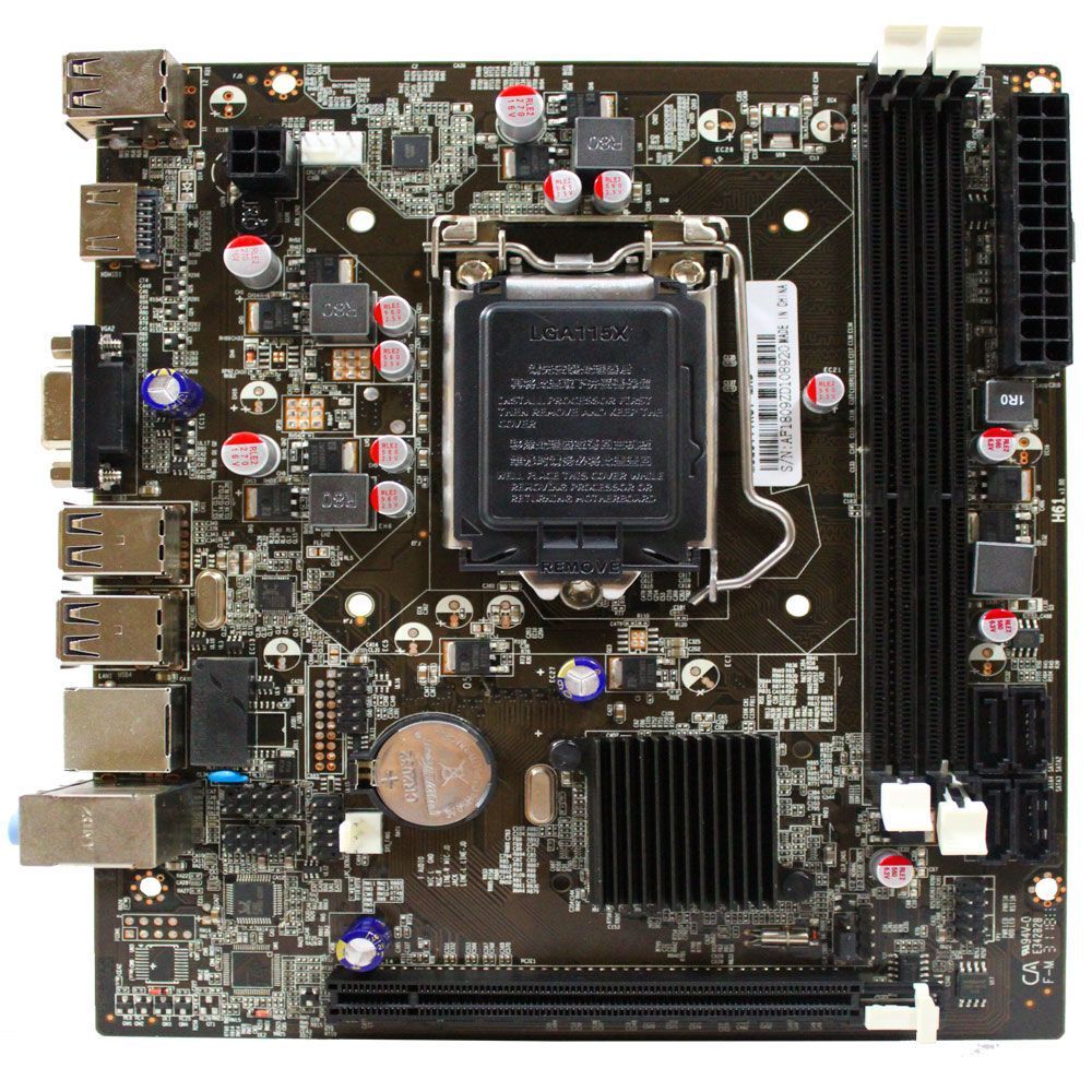 Placa Mãe Lga 1155 Ddr3 Afox Chipset Intel H61-MA5 Vga- Hdmi- Usb 3.0