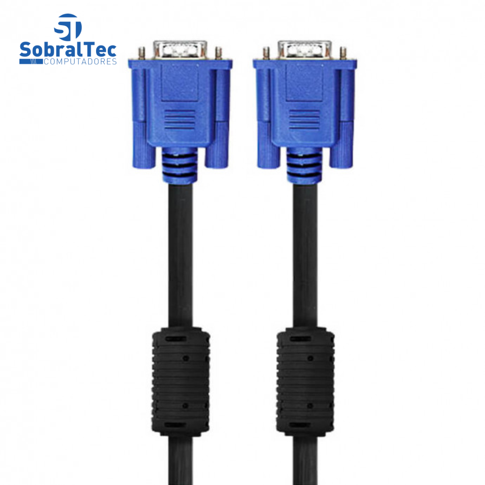 Cabo Vga Para Monitor 1.5 Mt Macho x Macho Com Filtro CBX-MVGA15 Exbom