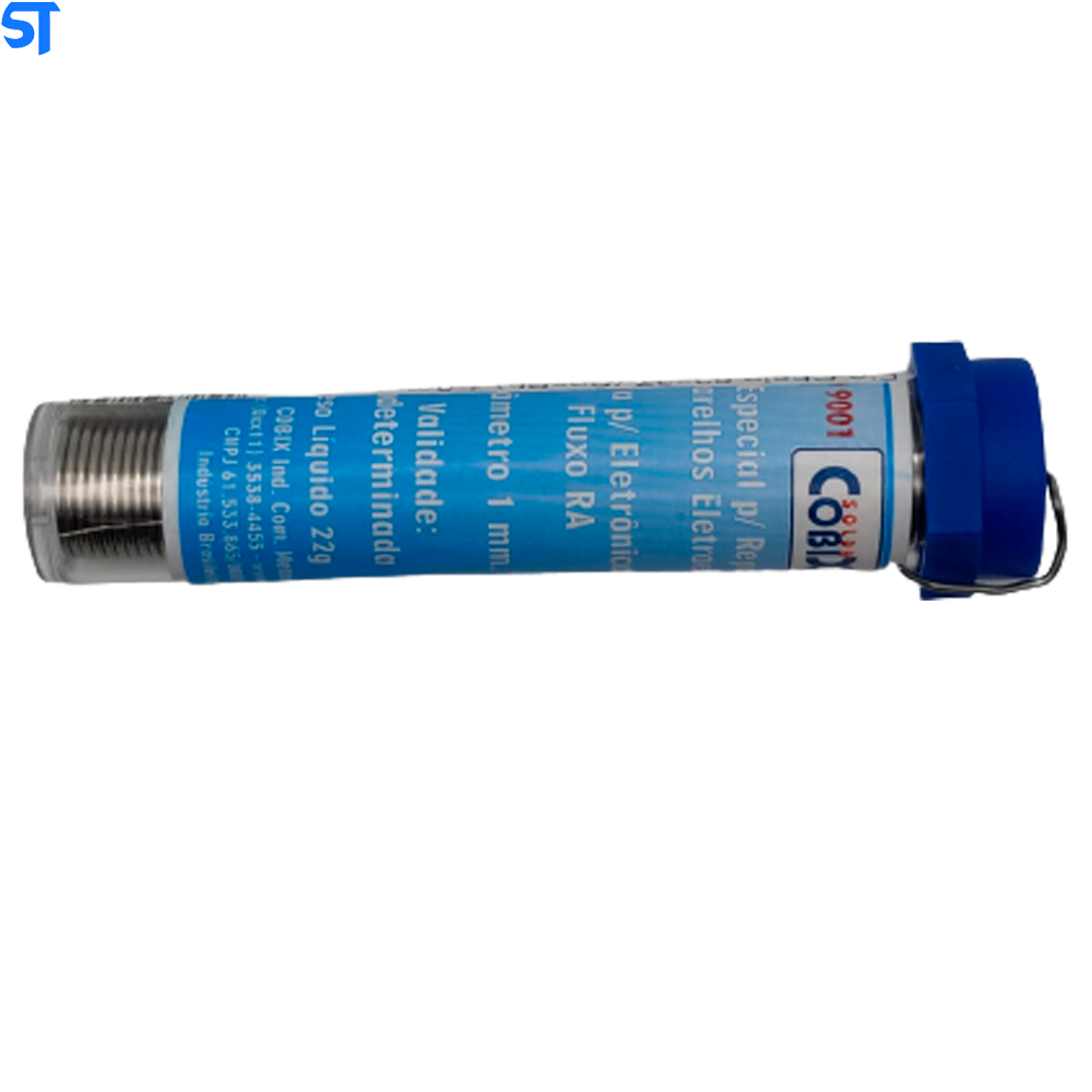 Solda Tubinho Fio Cheio 63x37 (SnxPb) 1.0mm 22g Cobix