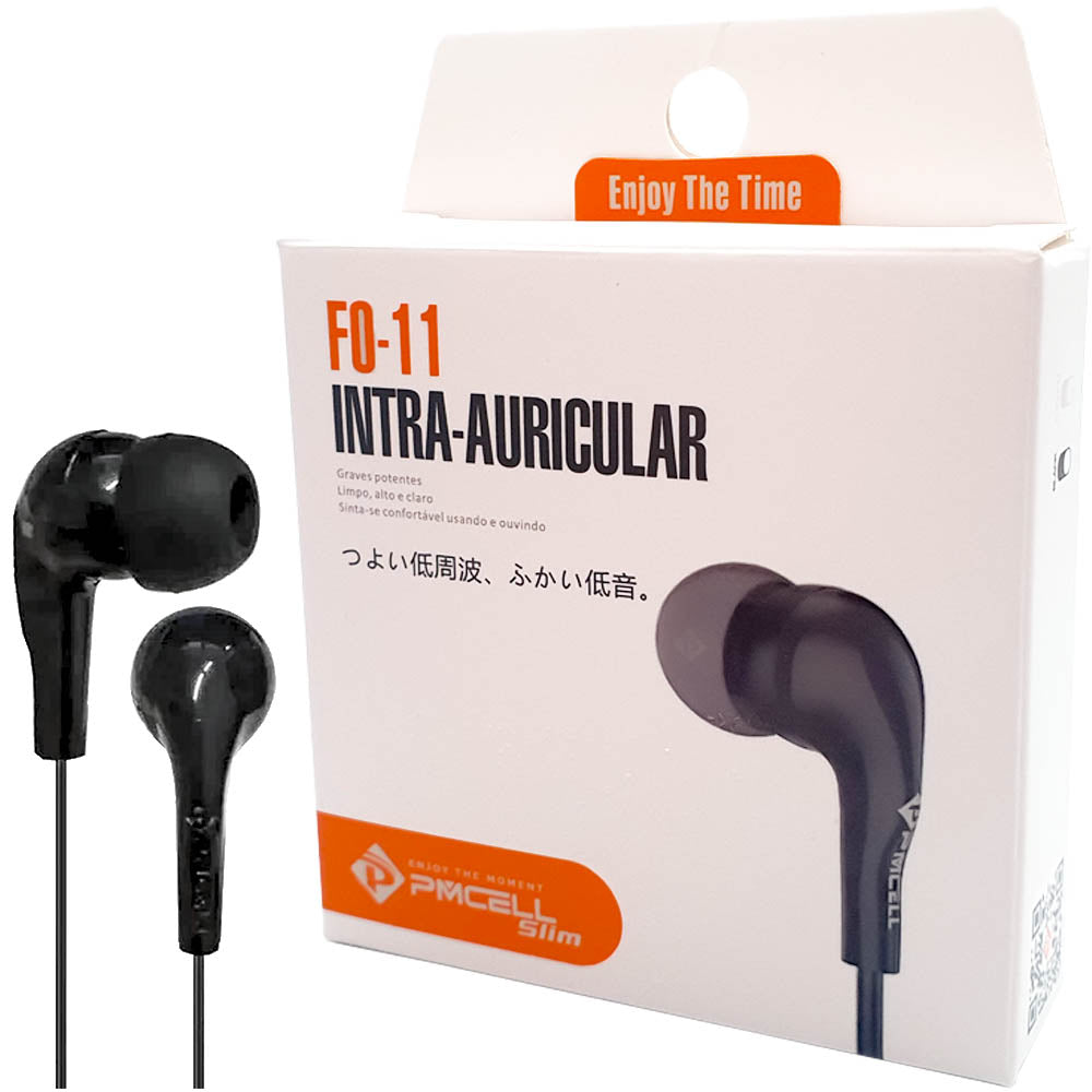 Fone De Ouvido Intra-Auricular Pmcell FO-11 - Preto