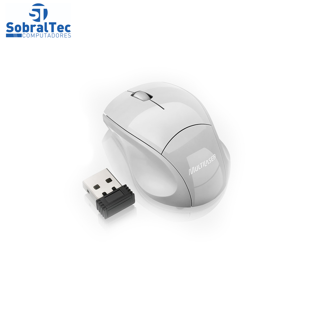 Teclado e Mouse Sem Fio Teclas Redondas Branco Usb Multilaser