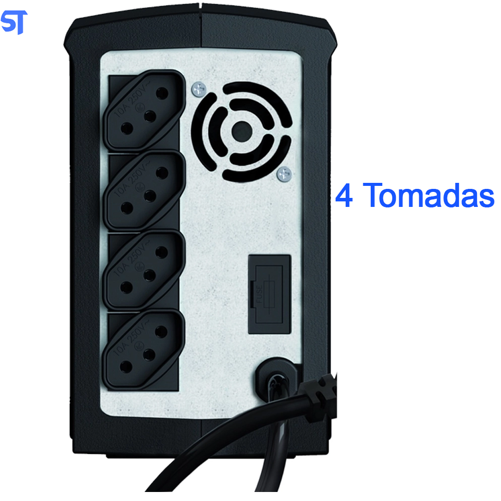 Nobreak SMS 600VA 4 Tomadas - Linnus UPS PDV - Bivolt - Saída 115v