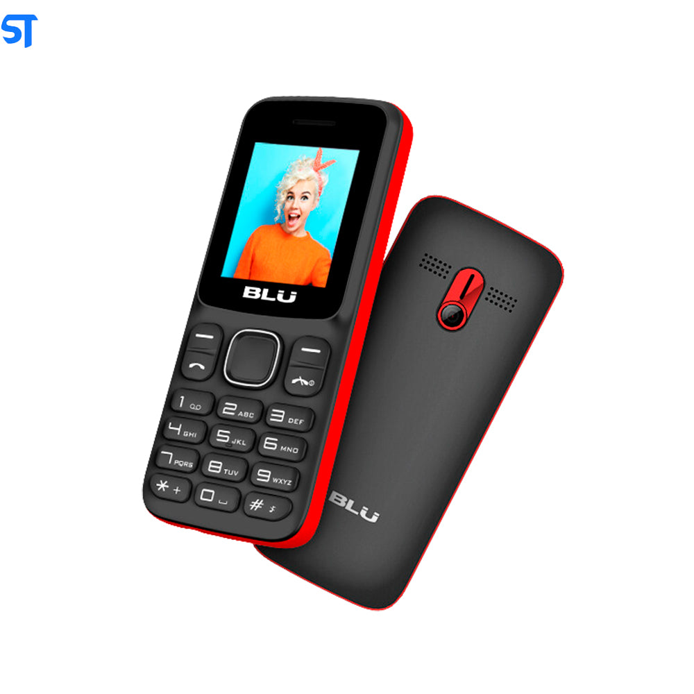 Celular BLU Z4 Dual SIM Tela de 1.8 com Câmera VGA e Rádio FM - Preto/Vermelho