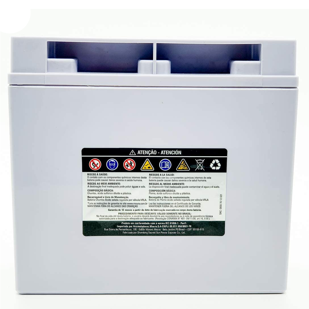 Bateria para Nobreak Moura Estacionaria 12v 18ah - 12mva-18