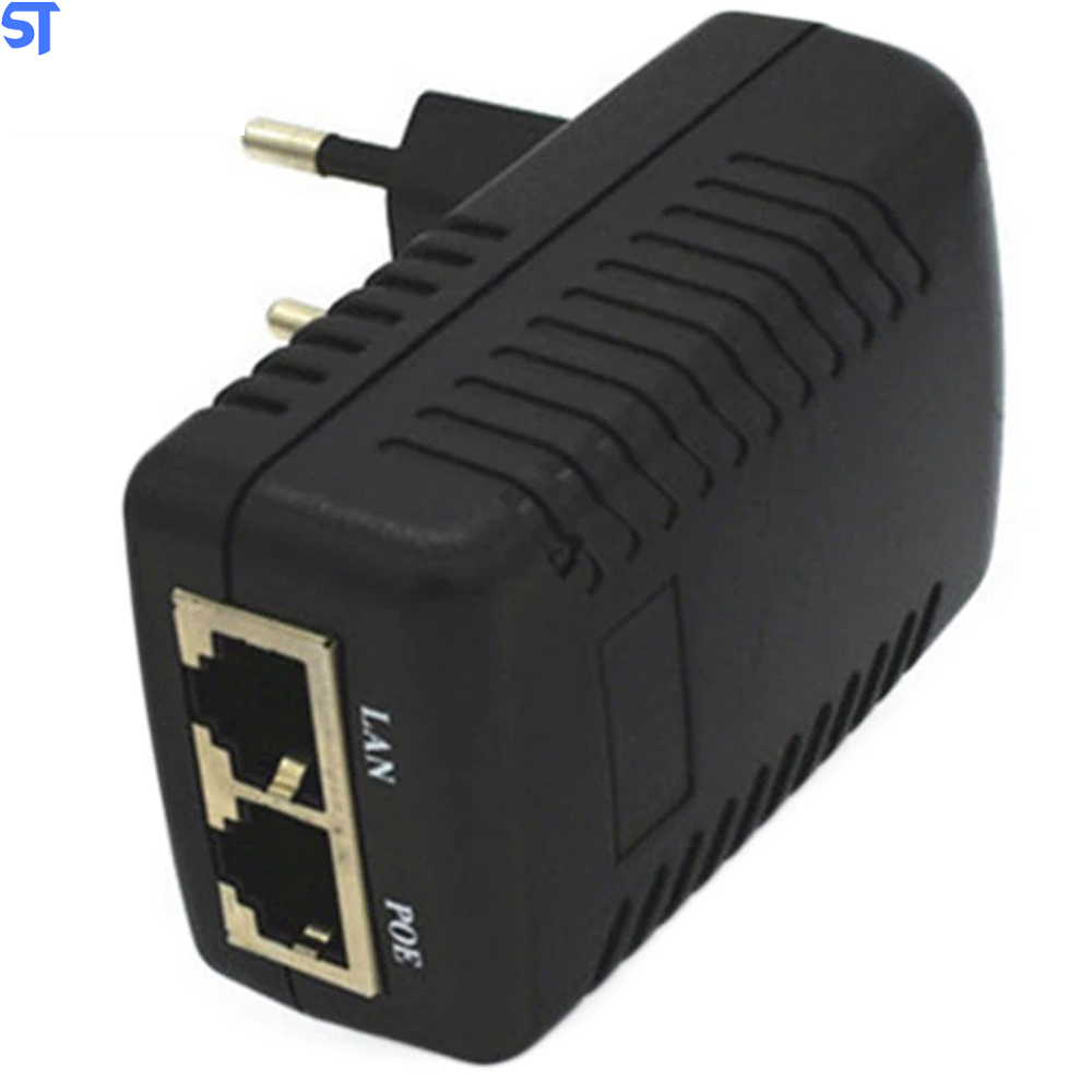 Fonte Poe Injector Ethernet CCTV 48V 0.5A