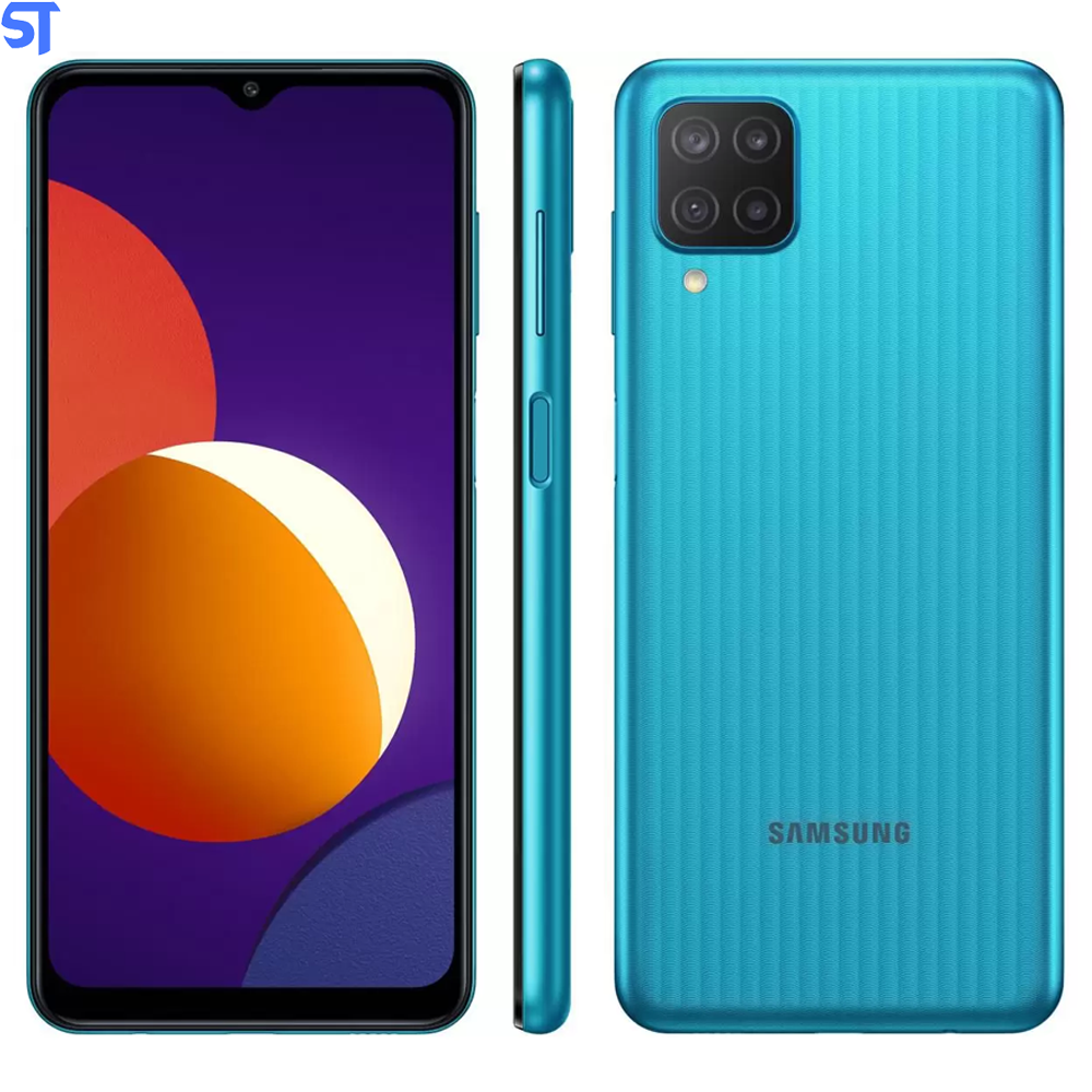 Smartphone Samsung Galaxy M12 64GB Verde 4G - 4GB RAM Tela 6,5” Câm. Quádrupla + Selfie 8MP