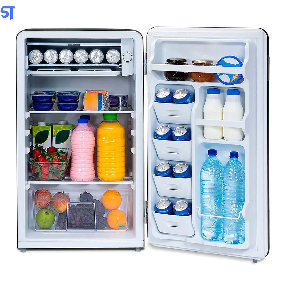 Frigobar Retrô Onix Midea MRV10P2 Preta 95L 220V