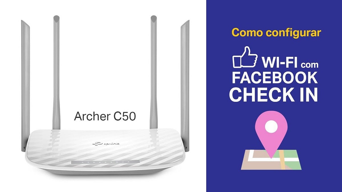 Roteador TP Link Wireless Gigabit Dual Band AC1200 Archer C5 Check-in Facebook