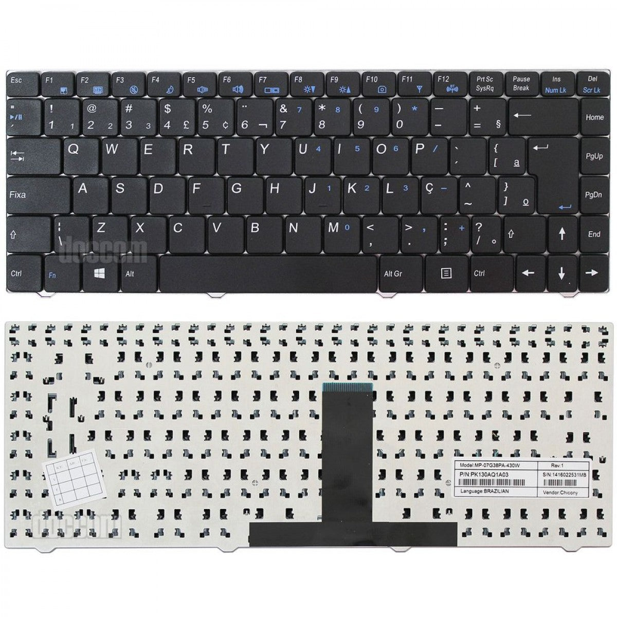 Teclado Notebook Phico Mp-07G38pa-430 PN:6-80-W84T0-330-1