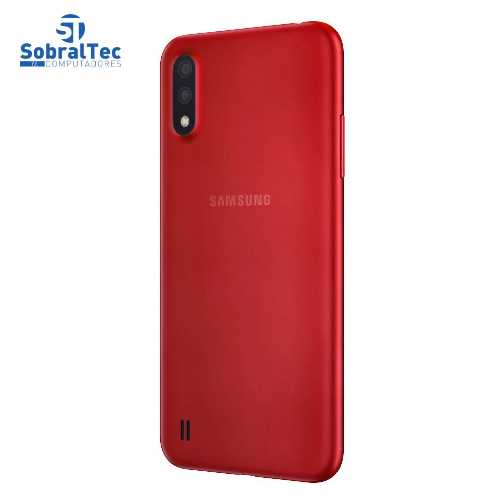 Smartphone Samsung Galaxy A01 Vermelho 32GB, Tela Infinita de 5.7", Câmera Traseira Dupla, Android 10.0, Dual Chip e Pro