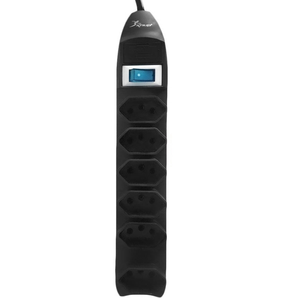 Extensão Elétrica Com Fusível de 6 Tomadas Knup SL7606-3M Preto