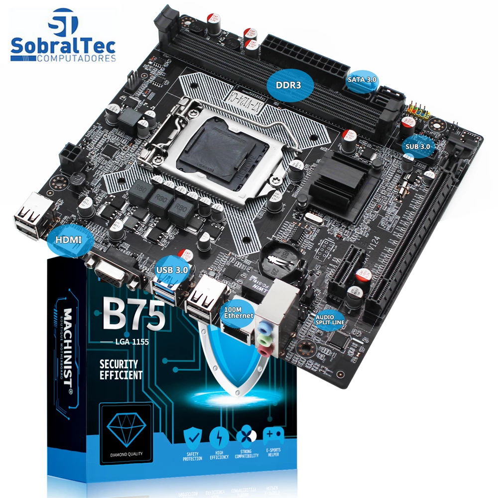 Computador Core i3-HD SSD 128GB - Memória Ram 4GB- Micro- ATX MT-11BK C3Plus- Windows 10