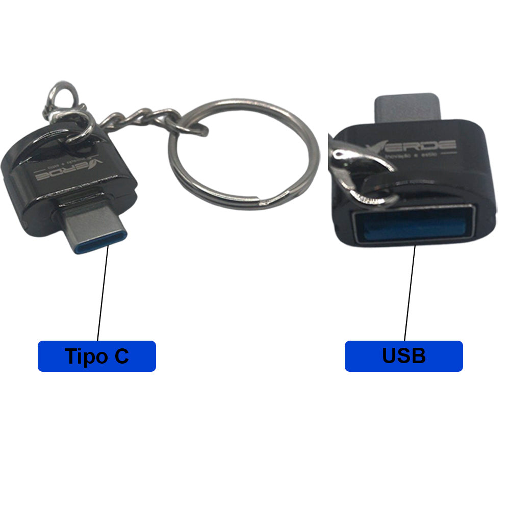 Adaptador USB OTG Para Smartphone Tipo C, Compativel Com Android