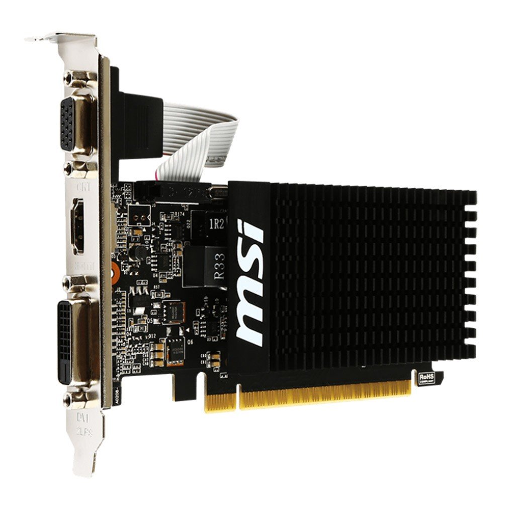 Placa de Vídeo MSI GeForce GT710 1GB DDR3 Low Profile PCI Express 2.0