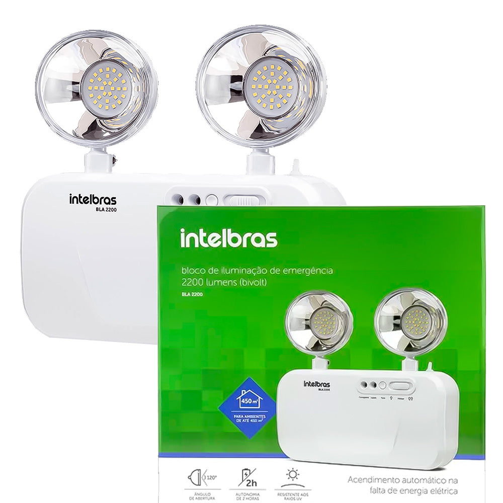 Bloco de Iluminação Autônomo 2200 lumens Intelbras - BLA 2200