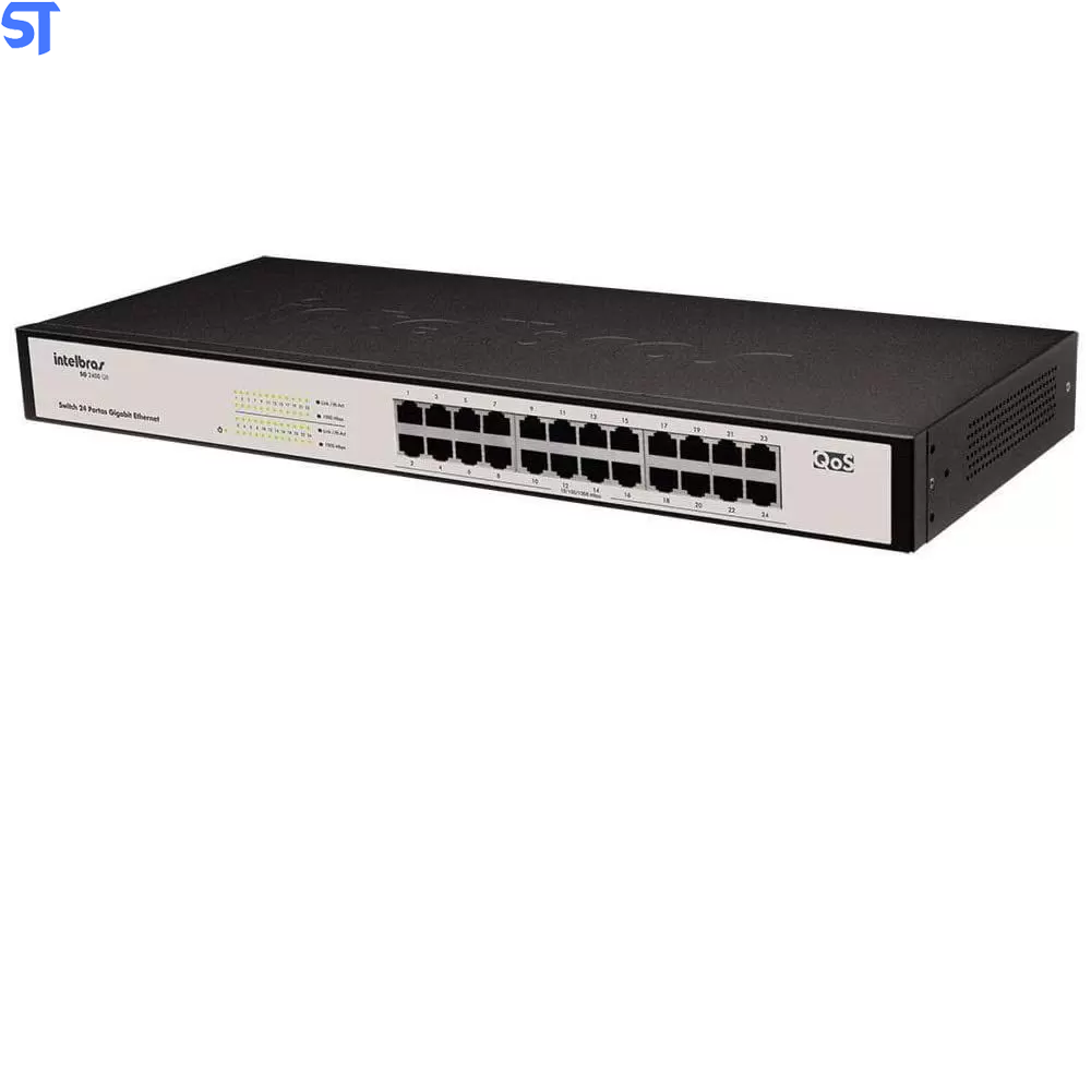 Switch Intelbras 24 Portas Sg 2400 Qr Gigabit 10/100/1000