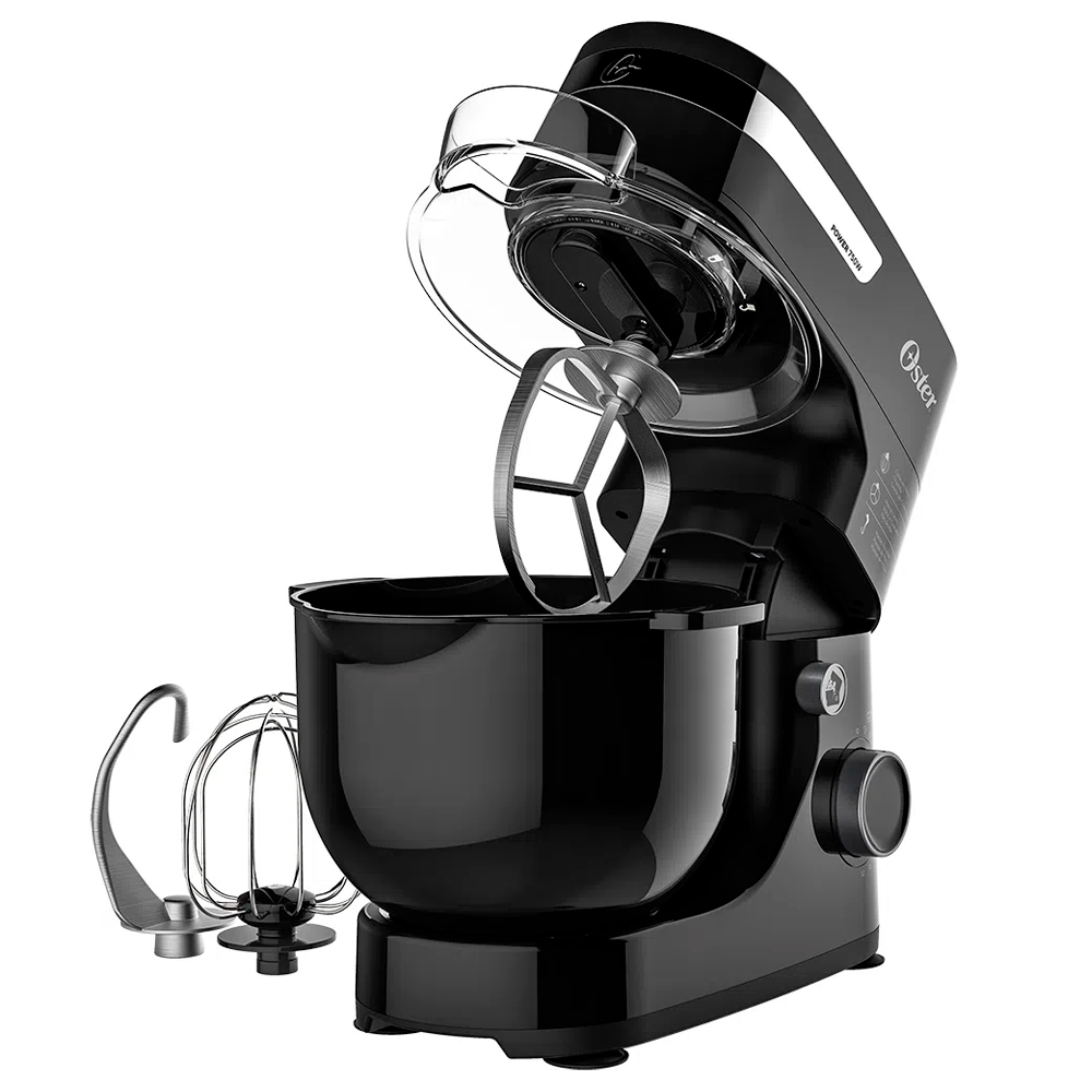 Batedeira Planetária, Preto, 220v, Oster -12 Velocidades Inox Preto - 750W