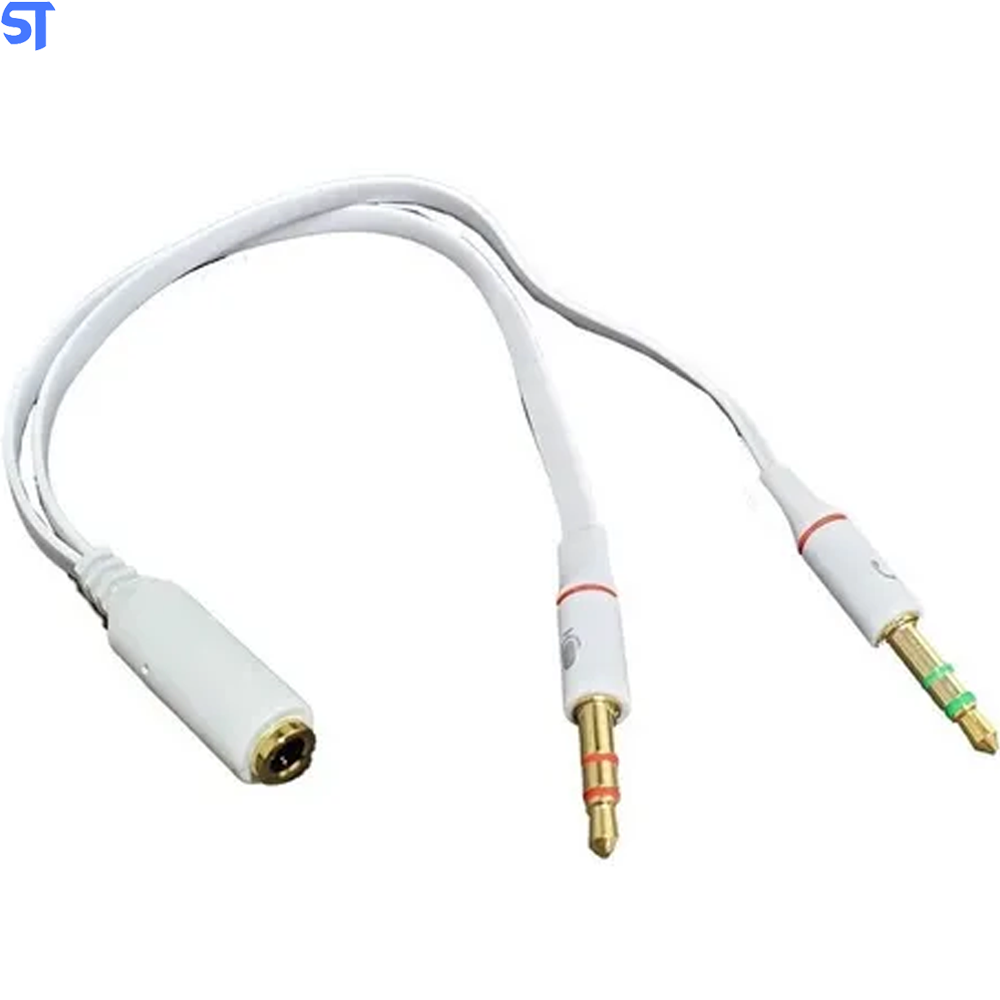 Cabo P2/P3 Para Fone e Microfone - Branco