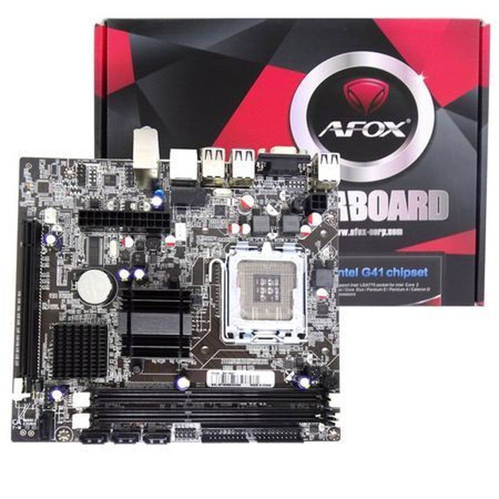 Placa Mãe Afox 775 Ddr3 Chipset Intel IG41-Ma7 Usb- Cga- 1 Pci