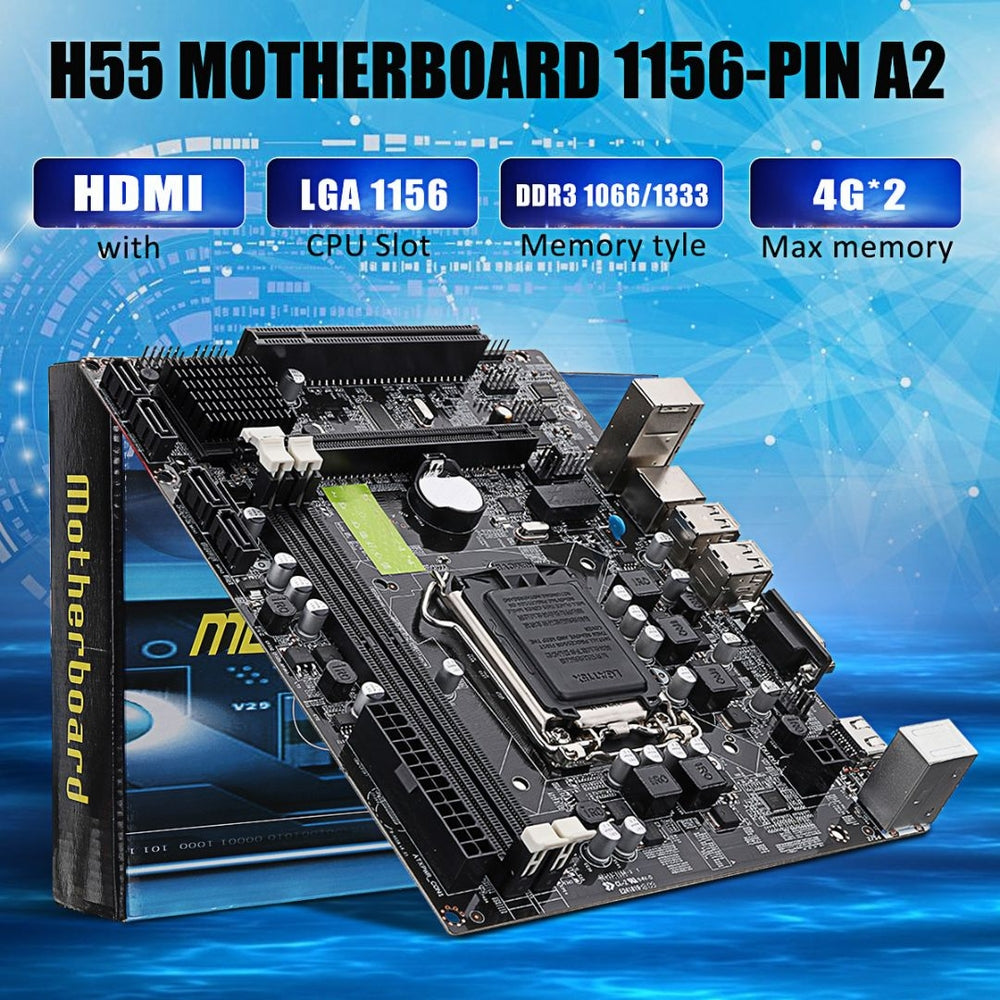 Placa Mãe Lga 1156 ZX-H55M V1.01 Com Espelho Drivers -Nova