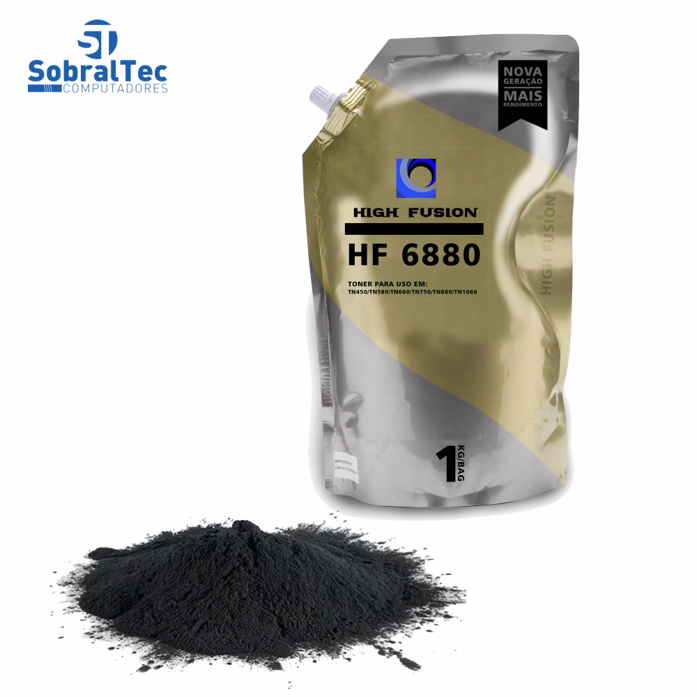 Refil Pó para Recarga de Toner Brother High Fusion Hf6880 HF5880 Brother TN2340 TN2370 Bag 1Kg