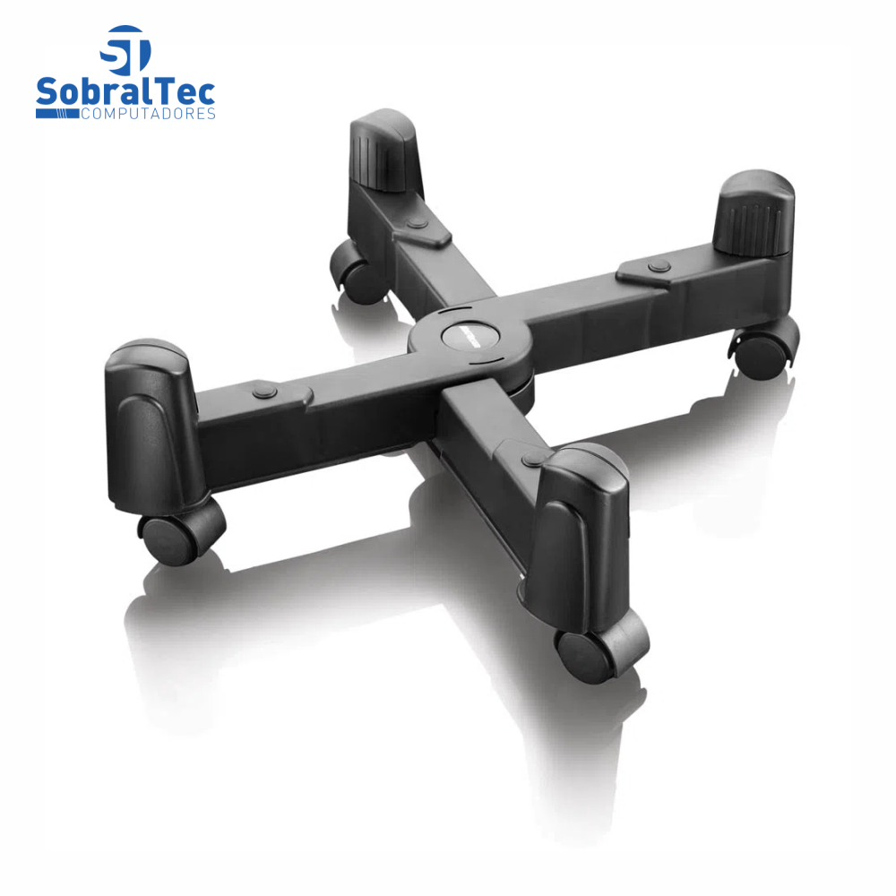 Suporte Para Gabinete Desktop Ajustável Com Rodizio Multilaser AC019
