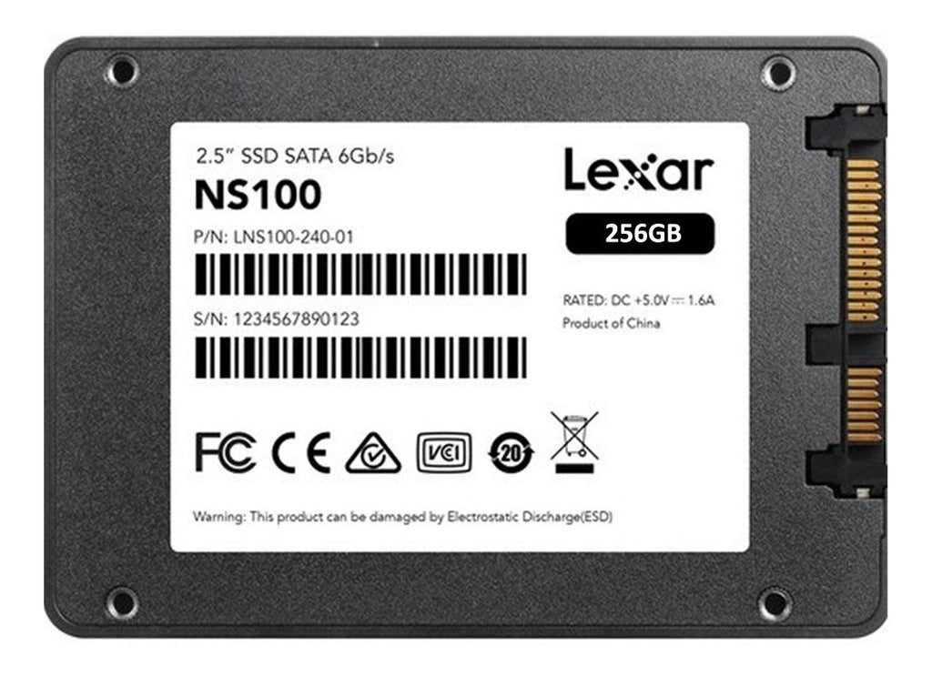 Hd Ssd 256gb Lexar 2.5 Sata 3.0 (6 Gb/s) Lns100-256rbn