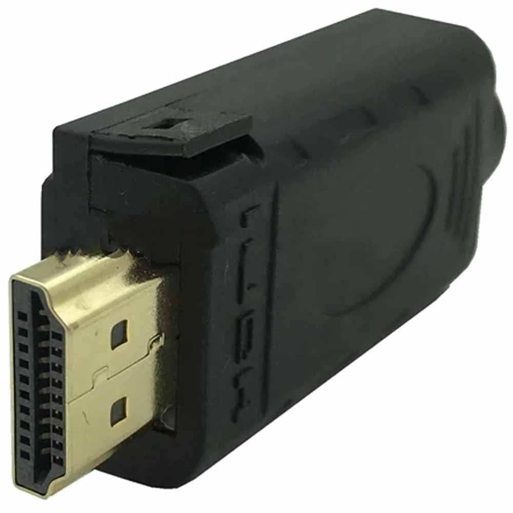 Plug Jack HDMI Fast Click Gold 19 pinos 1.6mm Banhado a Ouro
