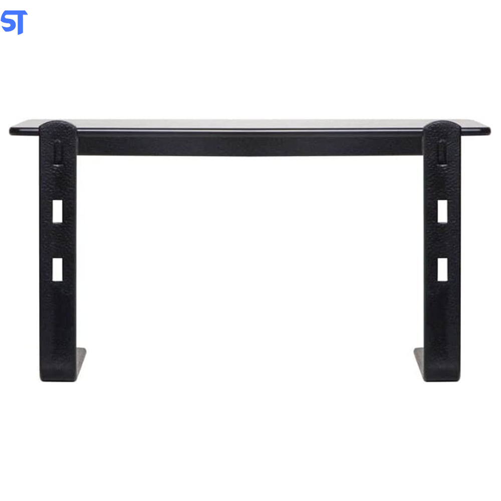 Suporte de mesa para Monitor de LCD preto e vidro fumê Reliza