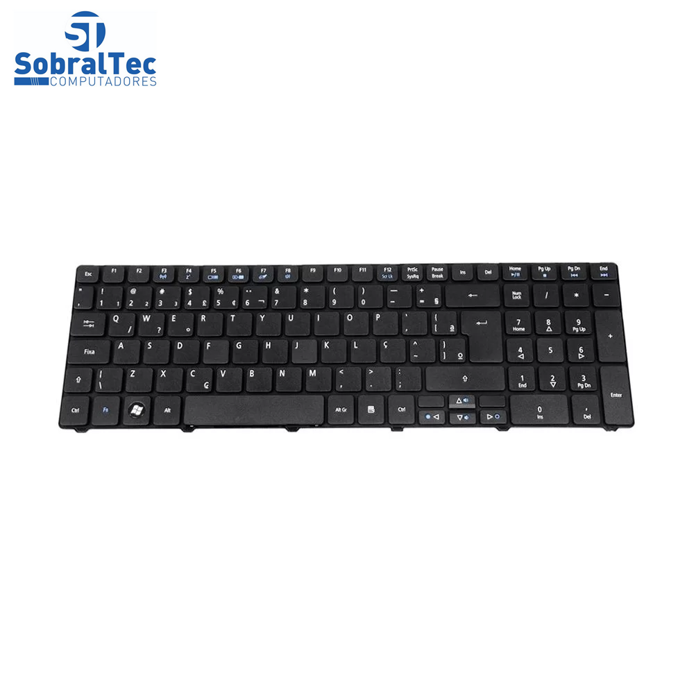 Teclado bringIT Compativel Com Acer Aspire 5810 5810T 5336 - Black - Br - F3 Bluetooth