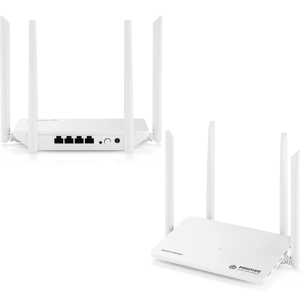 Roteador Smart  Mesh Fast Ethernet Positivo Casa Inteligente Cobertura 200m², Beamforming, Suporta Até 64 Dispositivos
