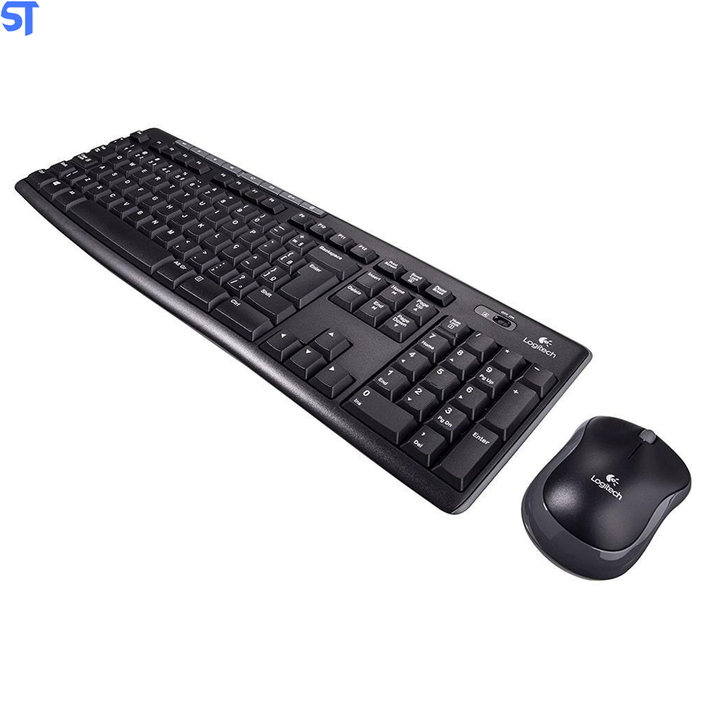 Teclado e Mouse Logitech MK270 Multimídia Wireless Abnt 2 Preto