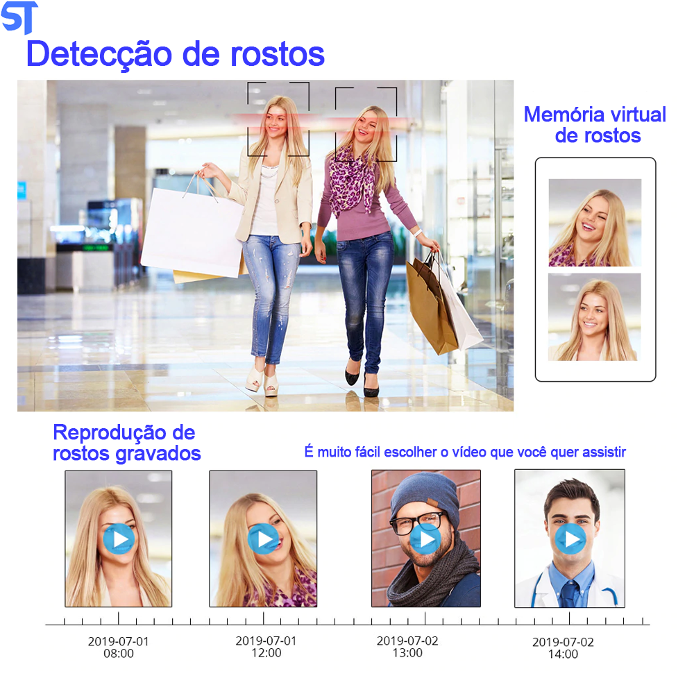 Câmera IP Dome 3MP Detecção De Movimento-Dual Array Leds IR / Visão Noturna-Onvif NVR Áudio de duas vias