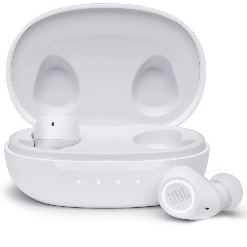 Fone de Ouvido Sem Fio JBL In Ear True Wireless Free II TWS, Bluetooth 5.0, Fast Pair, à Prova de Respingos, Branco