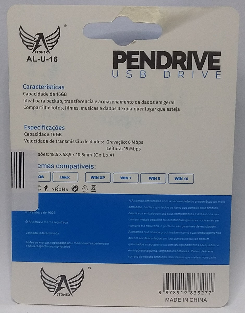 Pendrive 16 Gb ALtomex AL-U-16