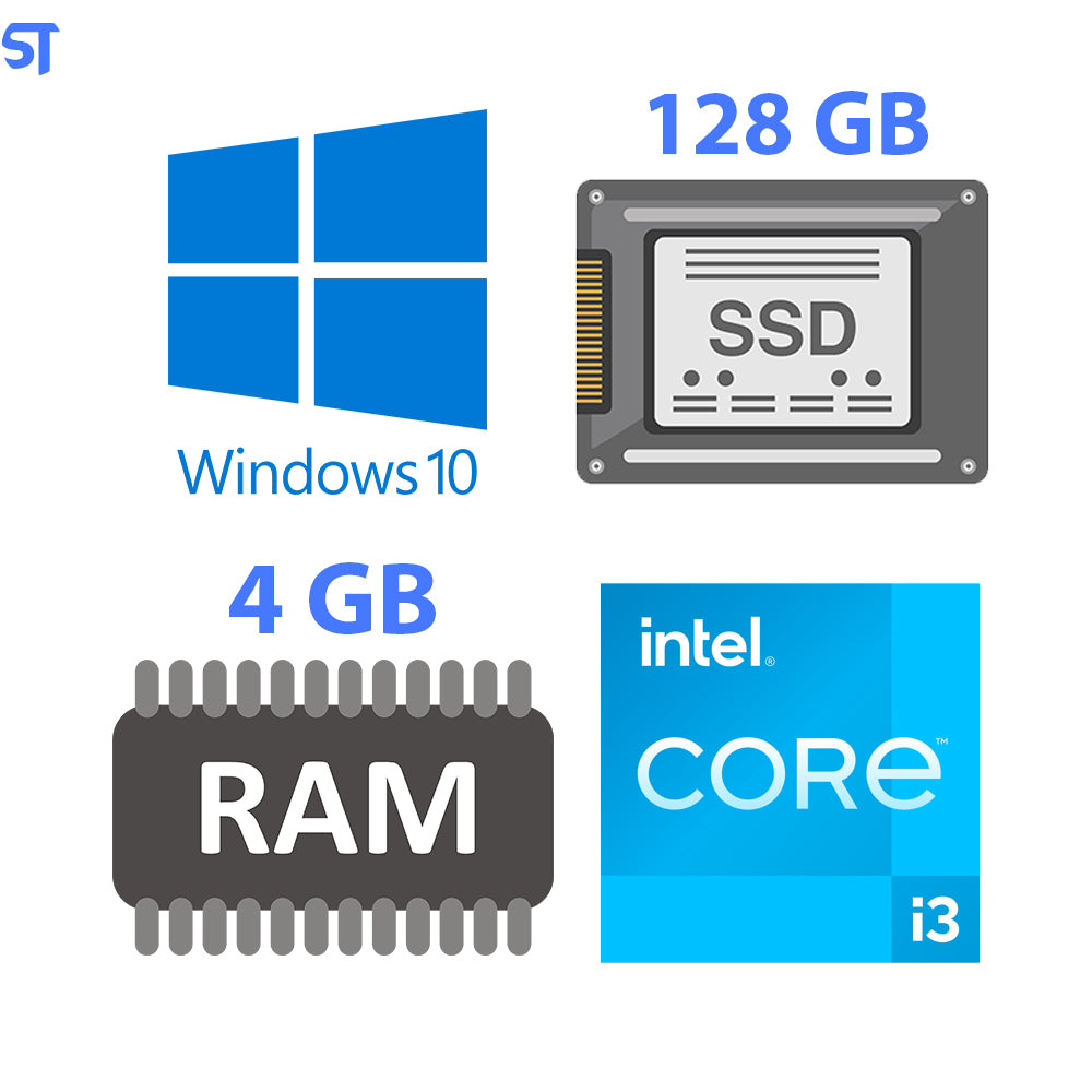 Computador Mini Micro ATX Slim Core I3- 3th 3220,  Memória 4GB, SSD 128GB - Vertical e Horizontal / MINI-ITX