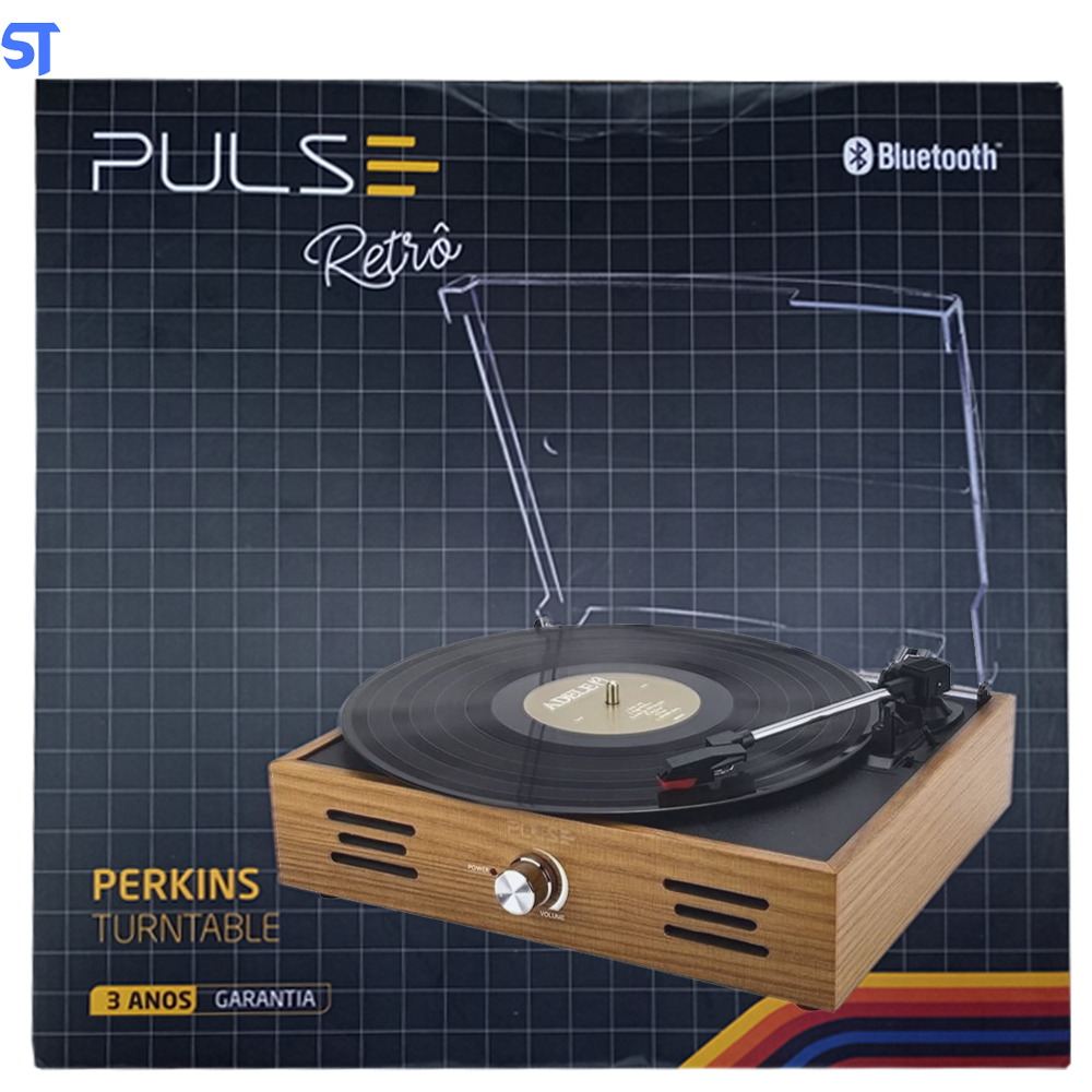 Retro Pulse Vitrola Perkins Turntable - SP365 Bluetooth