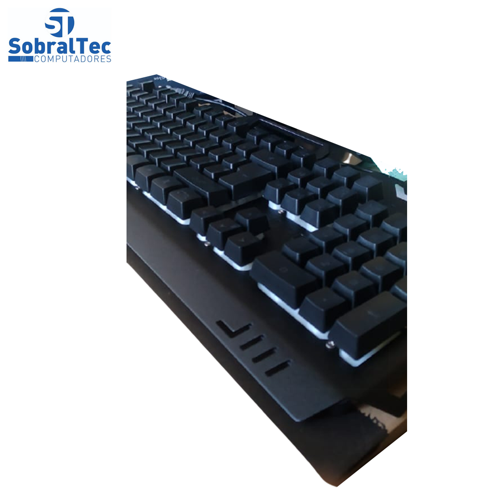 Kit Gamer Teclado E Mouse Preto Com RGB Led Golden Wolf V2