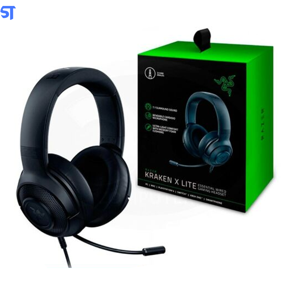 Headset Gamer Razer Kraken X Lite, P2, Surround 7.1 Drivers 40mm - RZ04-02950100-R381