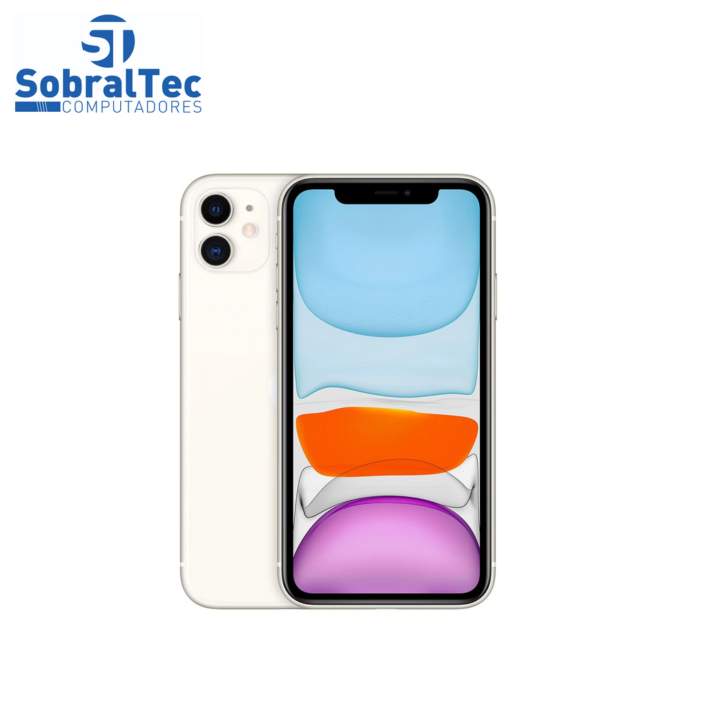 iPhone 11 Apple 256GB Branco Tela de 6,1”, Câmera Dupla de 12MP, iOS