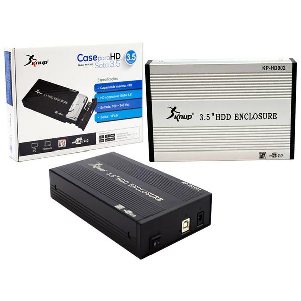 Case Para HD Pc Usb 3.5 Sata Uso Externo Knup HD002