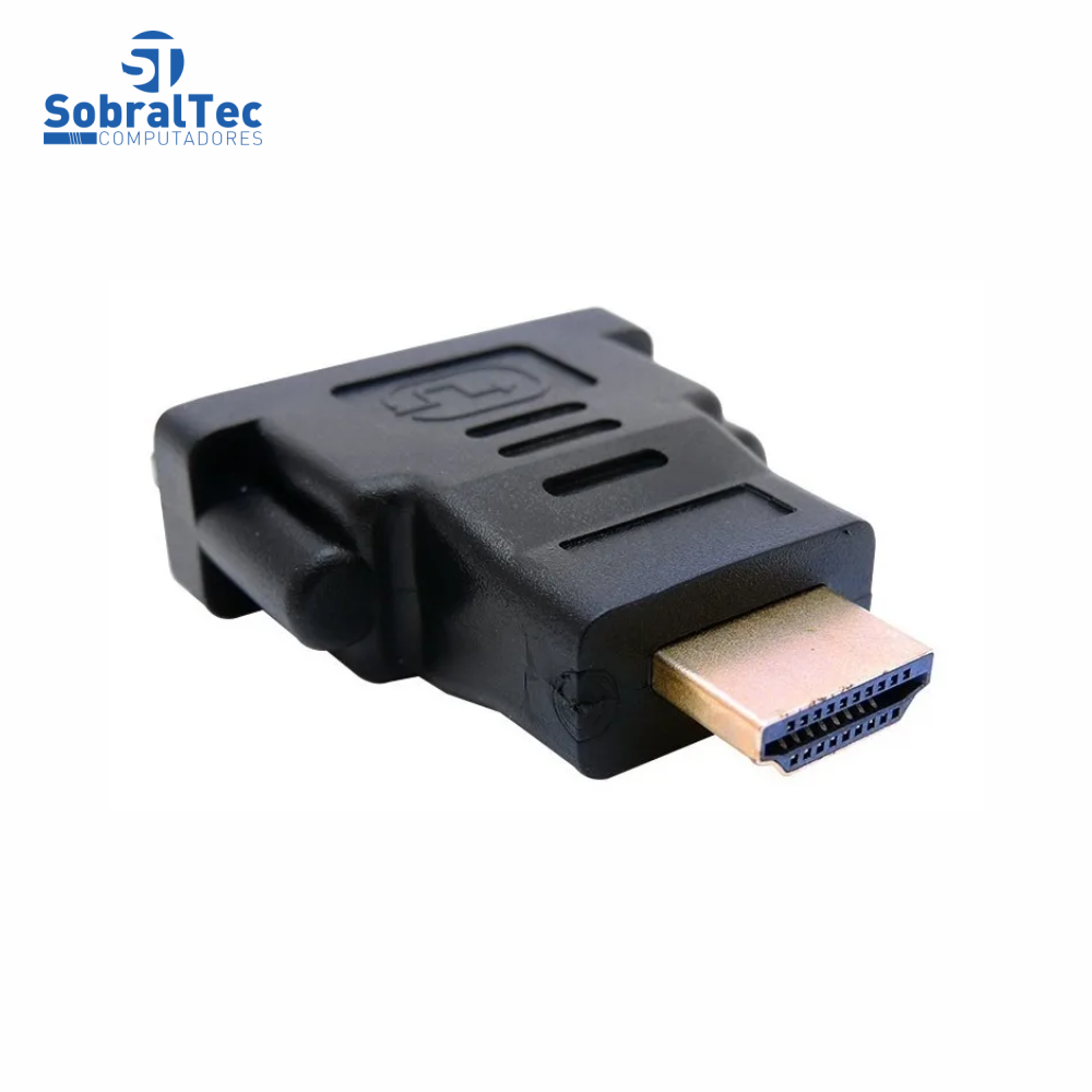 Adaptador Conector Dvi 24+5 Femea x Hdmi Macho Banhado a Ouro