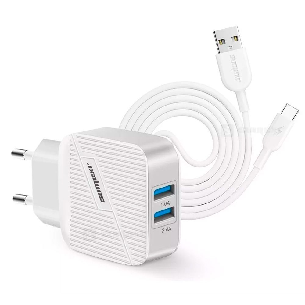 Carregador de Celular Sumexr 3.1A Tipo C Branco